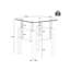 Ensemble de 2, table basse moderne en verre trempé, table de bout, table carrée pour le salon, transparent / blanc, table-169100779-169100780