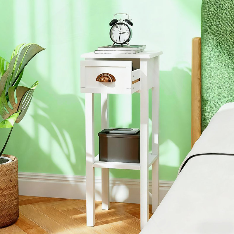 Ensemble de tables d'appoint, tables de bout avec tiroir et tablette
