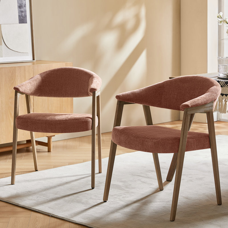 Ensemble de 2 chaises de salle à manger Milford, Corail