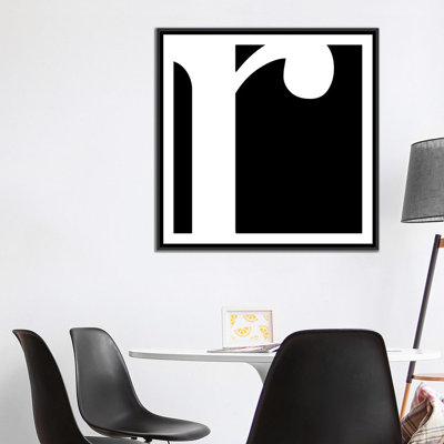 «The Type», art textuel sur toile en noir et blanc TOA61