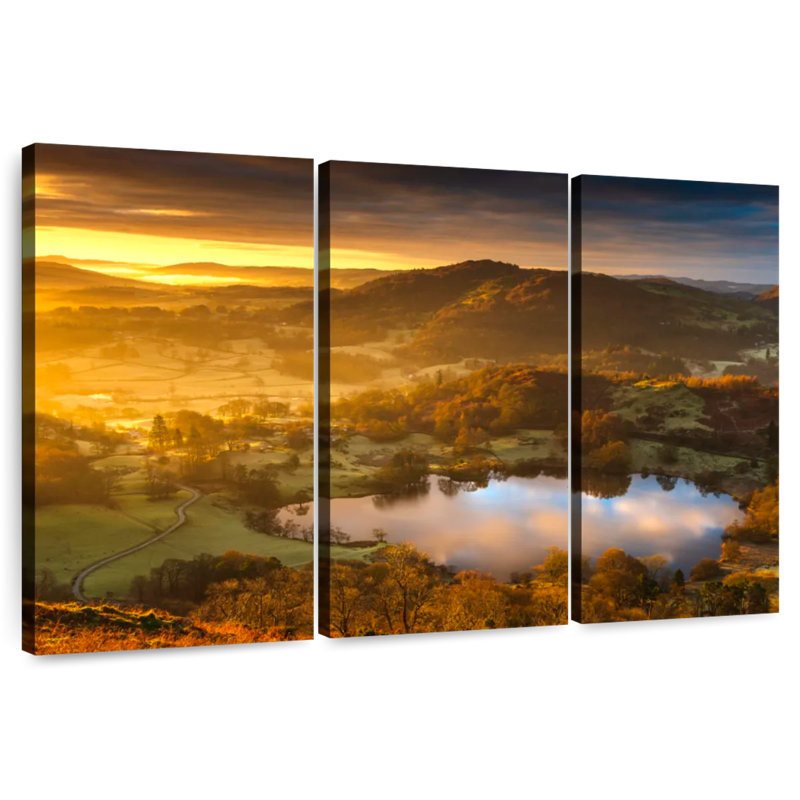 Alvord Loughrigg Tarn au lever du soleil, H 20 po x l 33 po