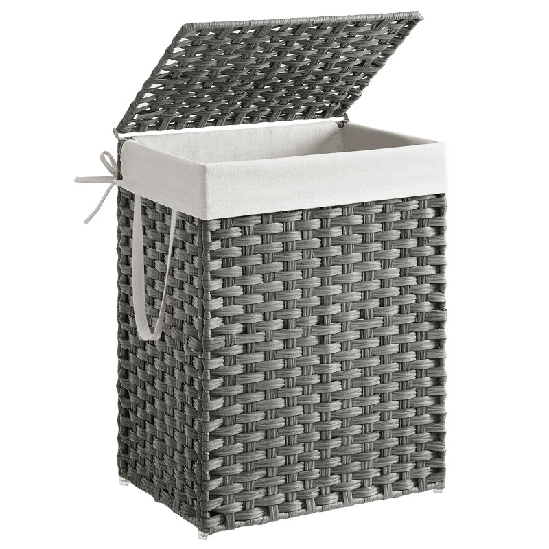 Laundry Basket with Handles, Grey