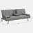 Sofa Bed with Armrest two holders WOOD FRAME, STAINLESS LEG, FUTON GREY Unavailable-807763313