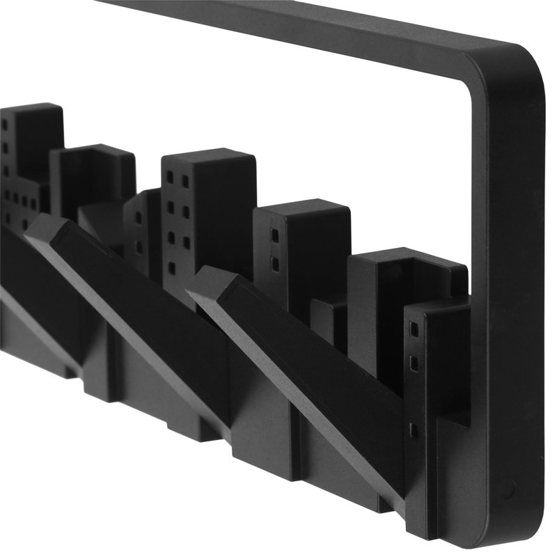 Umbra Skyline Multi-Hook Coat Rack, Black