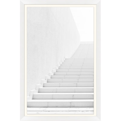 White Washed Stairs 2 A - Photographie sur papier Shadowbox