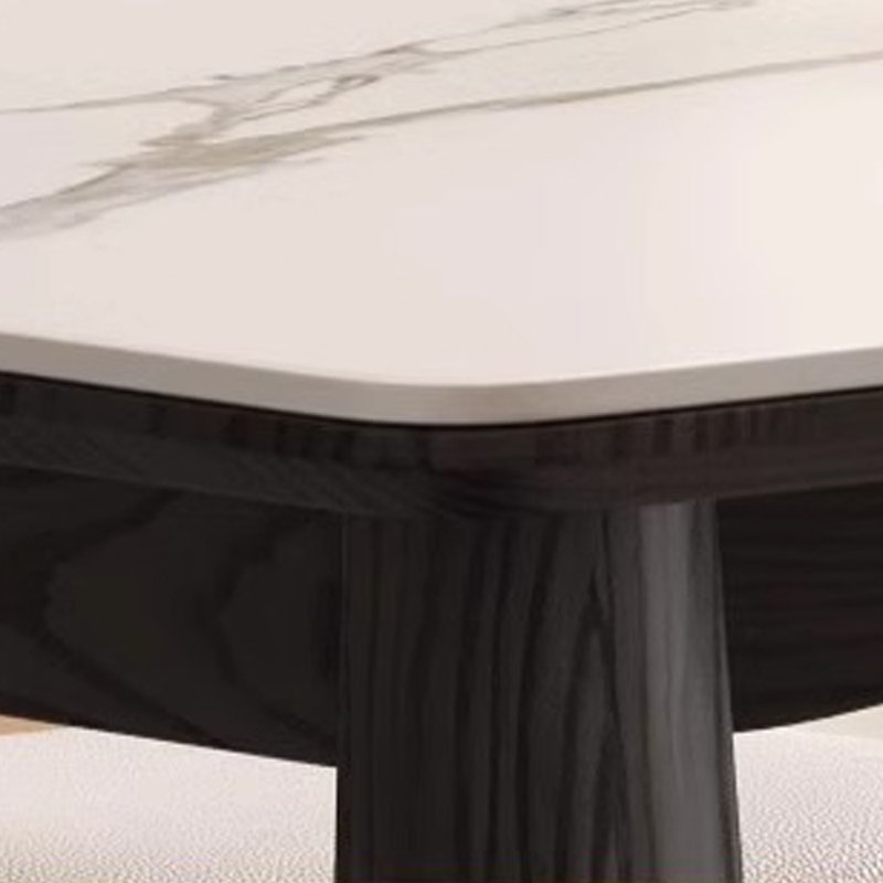 Table et chaise de style ancien moderne et simple, H 29,5 po x L 62,9 po x l 31,4 po, Noir, noir, noir, noir