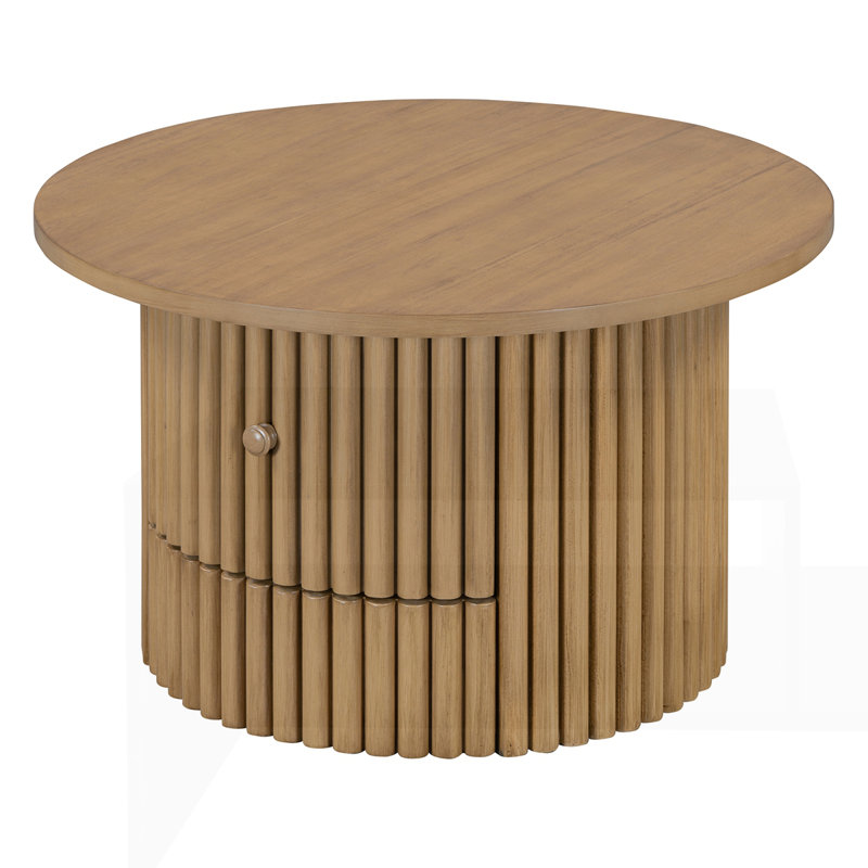 Farmhouse Coffee Table with a Drawer, Natural