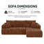 Canapé Boneless, canapé modulaire en L Chenille-129718222-129718223