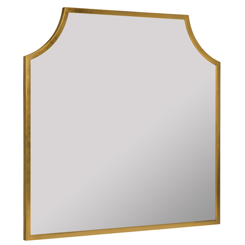 Simone Mantle Collection Flat Metal Mirror, Gold