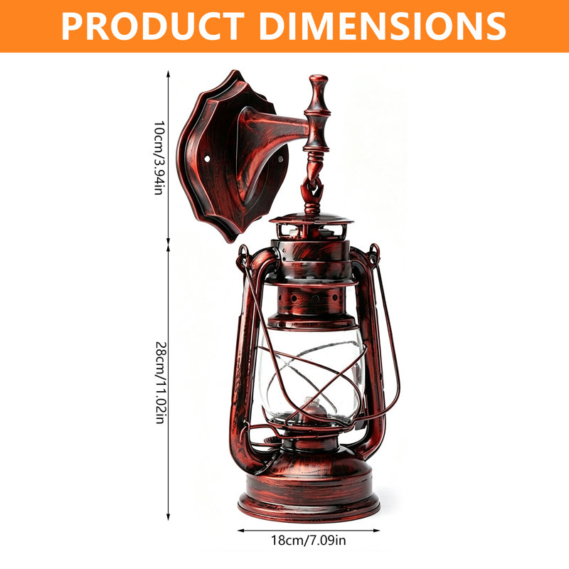 Thackerville Wall Sconce, Red bronze