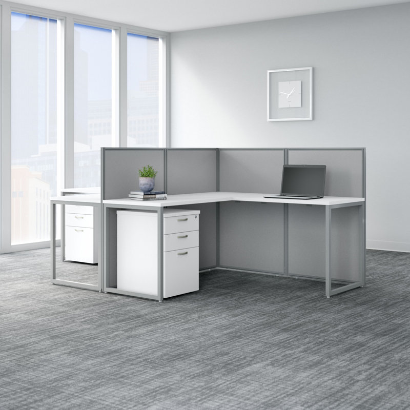 Poste de travail Easy Office - réversible, Blanc pur