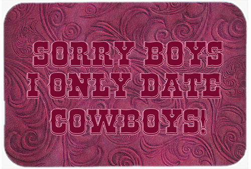 Planche à découper en verre à caroline date cowboys de trésors désolée