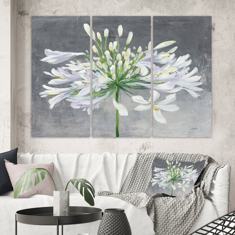 «Floral Cleome Splash», reproduction de peinture sur toile - Fleur Cleome Splash I, H 32 po x l 48 po x P 1 po