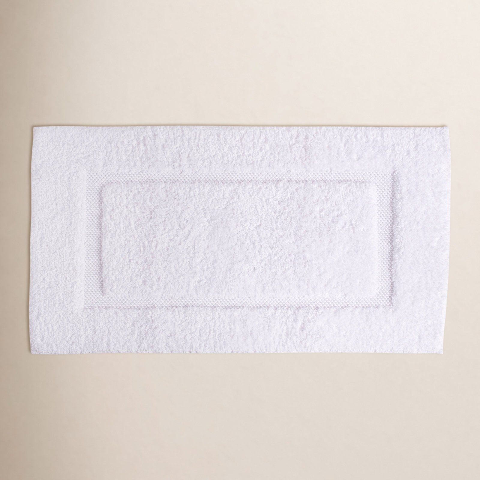 Aude Cotton Bath Rug, White