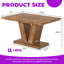 Table de salle à manger à piédestal de 47,24 pouces pour 4-6, table de cuisine en bois d'ingénierie avec base robuste