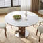 Table de salle à manger extensible ronde 47,2 "pour 4 à 6 personnes