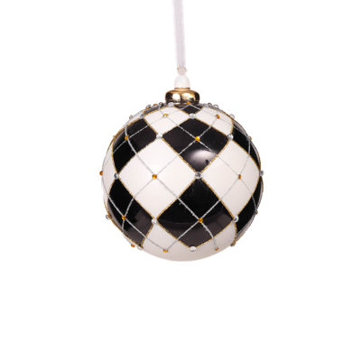 Balls & Finials 4.3'' Handmade Geometric Glass Accents Finial Ornament
