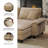 123'' Cloud Modular Couch Sofa, Oversized 3 Seat Comfy Sofa For Living Room, Sectional Couches With Ottoman, Detachable Seat Cushion & Backrest Cover, Chenille Fabric Oatmeal-1688226183
