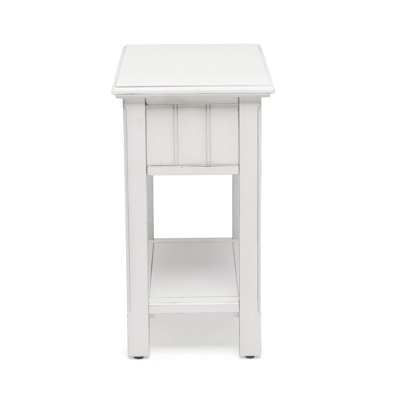 Monaco - Chairside Table - Blanc Finish