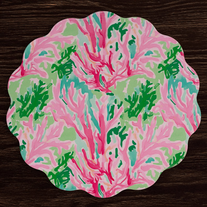 Vida Coral Reef Reversible Round Placemats (Multi)