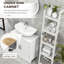 Armoire de salle de bain à tablette ajustable, blanche, idéale pour organiser des articles