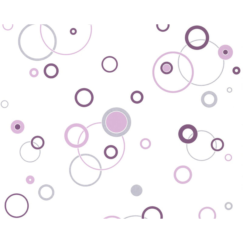 Rouleau de papier peint géométrique rétro 33 pi x 21 po L 33 pi x 21 po, Mauve