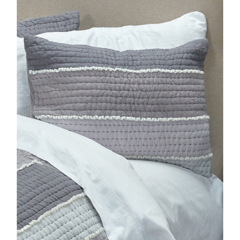 Olivia Grace Velvet Striped Sham, Standard