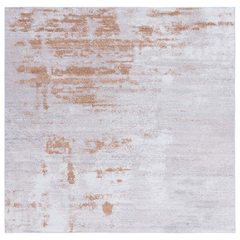Tacoma Performance Machine Washable Abstract Rug, Square 6'