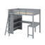 Lit mezzanine double avec bureau et tablettes-1377300920