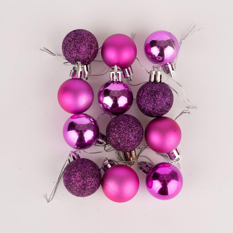 Polyvinyl Chloride (PVC) Bauble, Purple, 3cm H x 3cm W x 3cm D