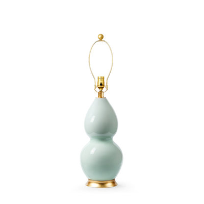 Shandy Lamp With Shade 16-Inch White Linen, With Gold