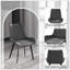 Chaise de salle à manger moderne avec pieds en métal noir et gris - 2Pcs / Ctn-616734594-616734595