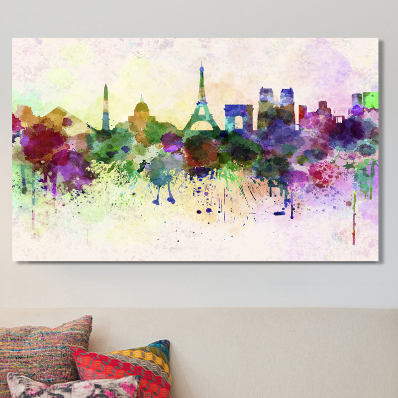 « paris », reproduction d’art sur toile tendue, H 24 po x l 40 po x P 1 po