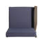 Canapé modulaire d'extérieur en forme de L - et invitant, 3 avec coussins, table basse, structure en bois, finition grise