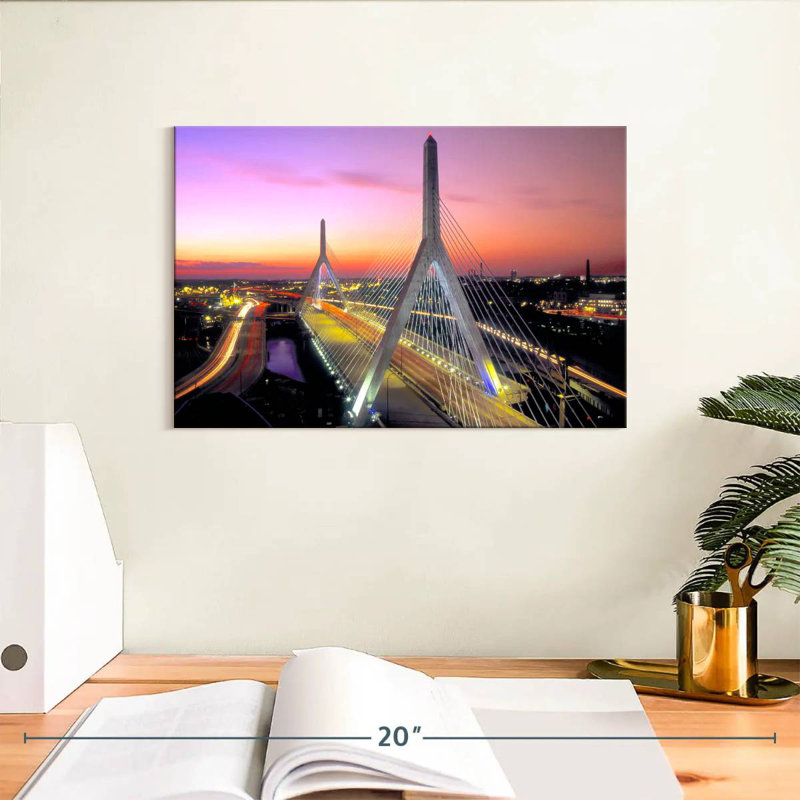 Lilie Leonard P. Zakim Bridge, 8" H x 12" W