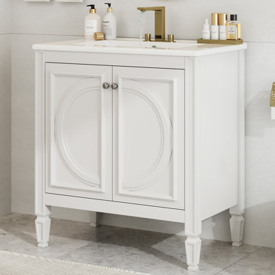 30'' Single Bathroom Vanity With Ceramic Top