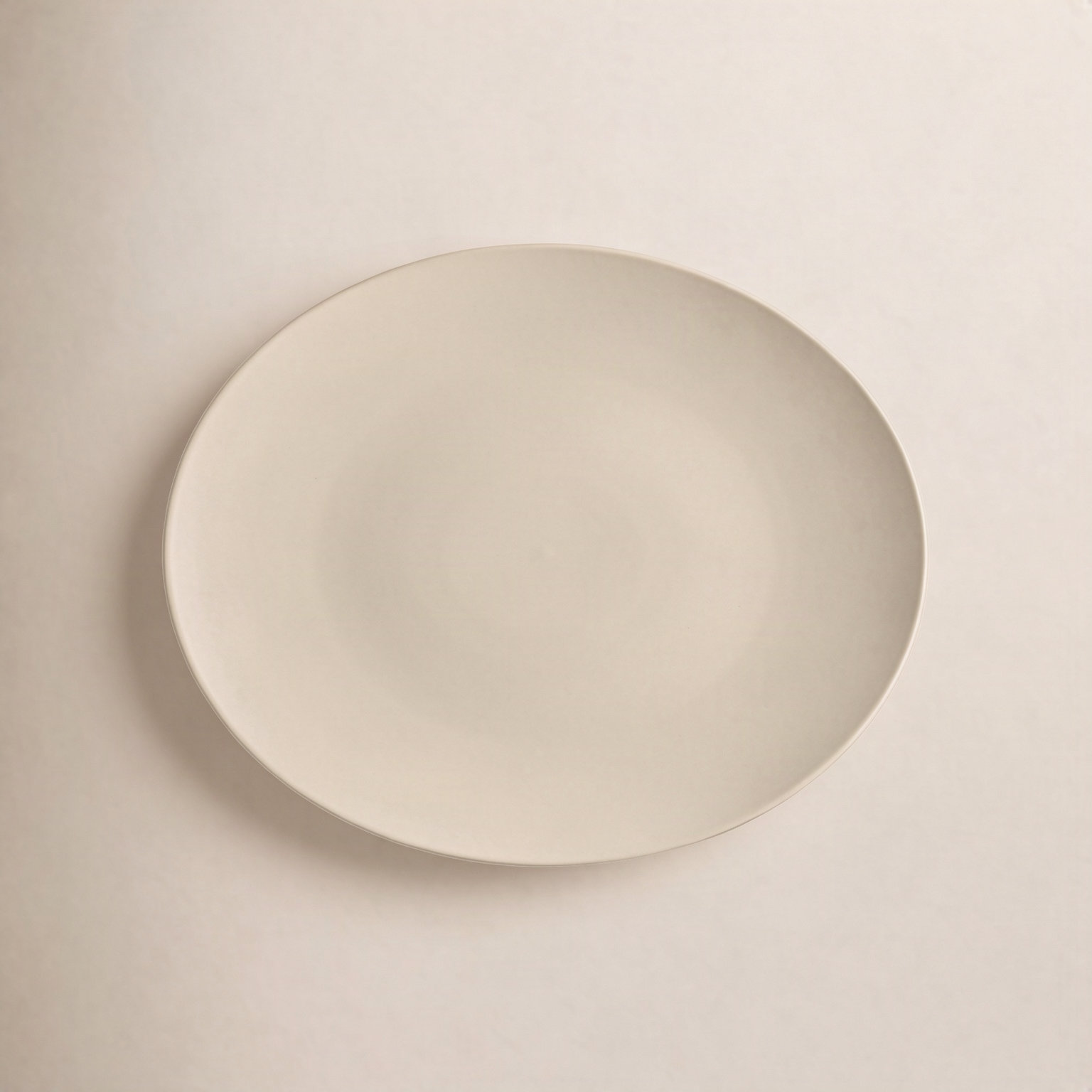 Ceramic Platter, Beige