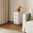 Solid Wood Core Leather Upholstered Faux Marble Top Nightstand - Quick Leg Assembly Only-1389989075-1397123208