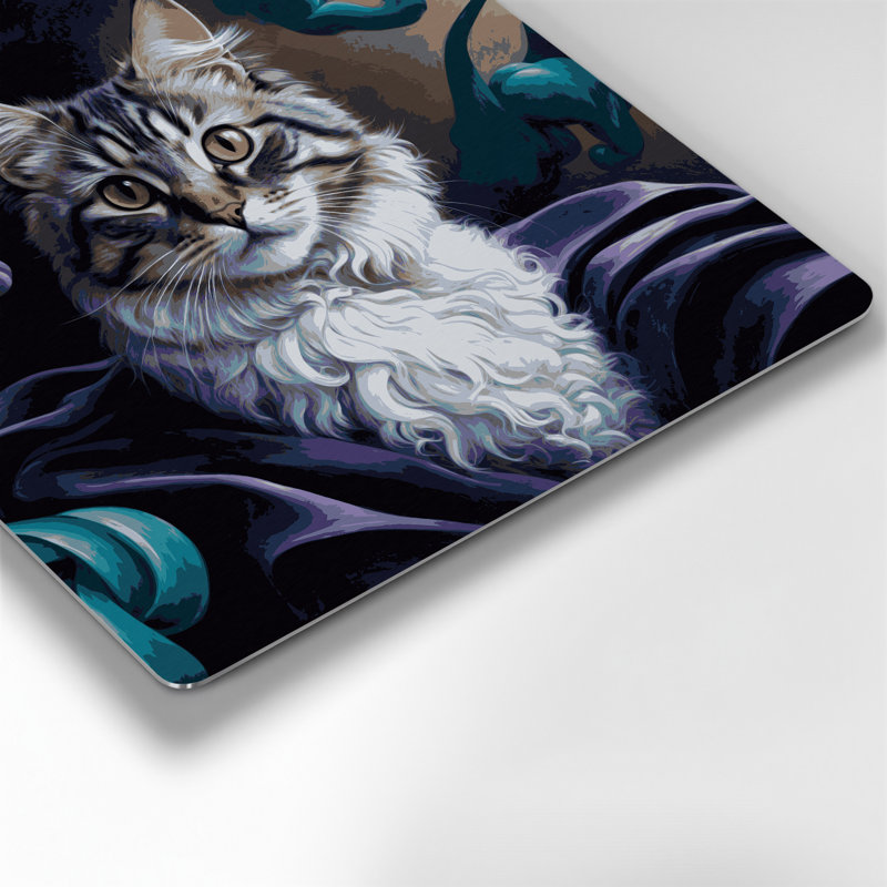 Cats Foldex, art mural gris en métal, H 8 po x l 8 po