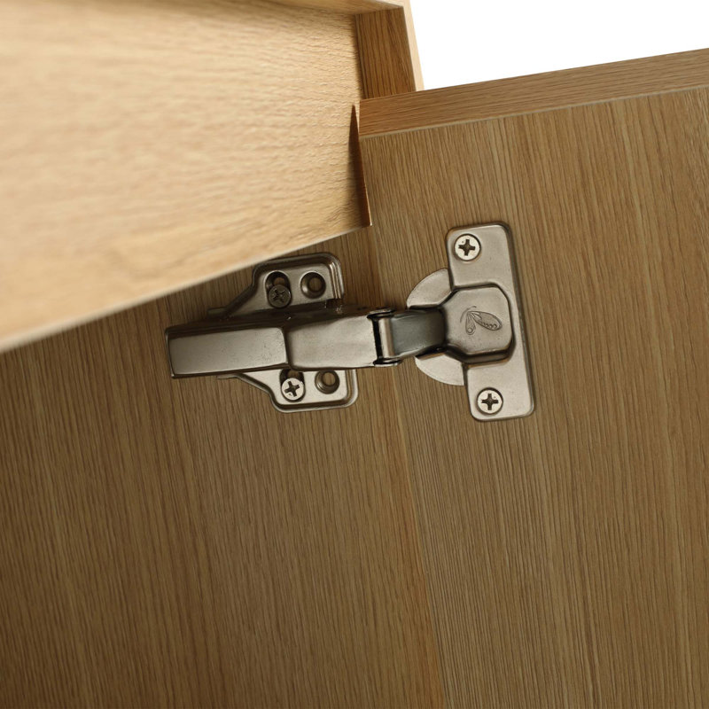 Meuble-lavabo autoportant et portes d'armoire à fermeture en douceur, à l'exception du lavabo