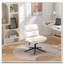 Fauteuil de bureau / de coiffeuse / siège large / pivotant réglable Bizerte, blanc-1357077098