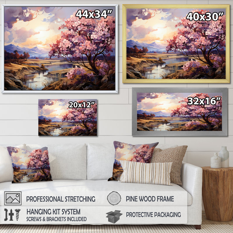 Iris Charm In Mountain sur impression sur toile, Cadre simple argenté, H 30 po x l 40 po x P 1,5 po