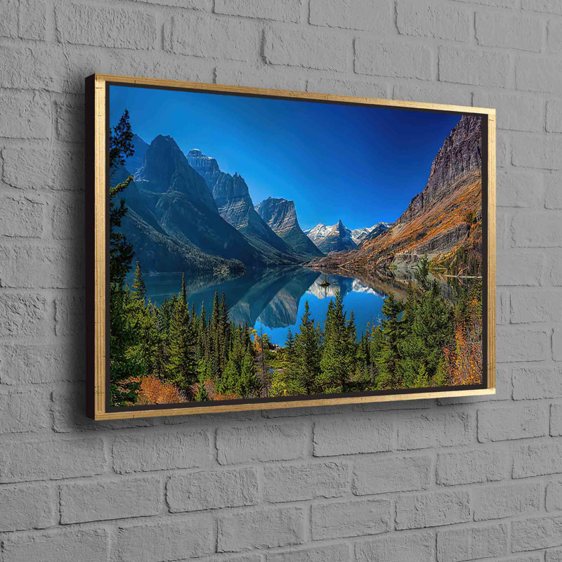Print on Canvas, Framed Print without Mat, Gold, 20 cm H x 30 cm W