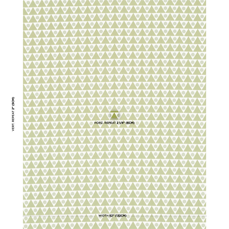 Schumacher X Studio Bon Pennant Fabric, Green