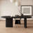 Black Oval Solid Wood Desks-108320914