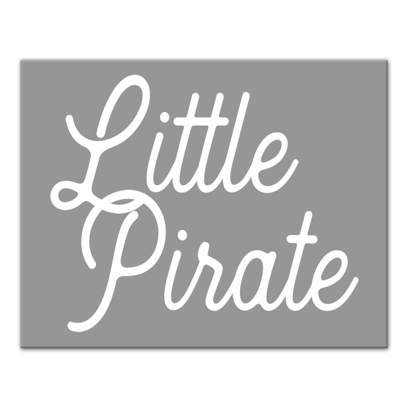 Art sur toile little pirate Briggs, Gris, H 11 po x l 14 po x P 1,25 po