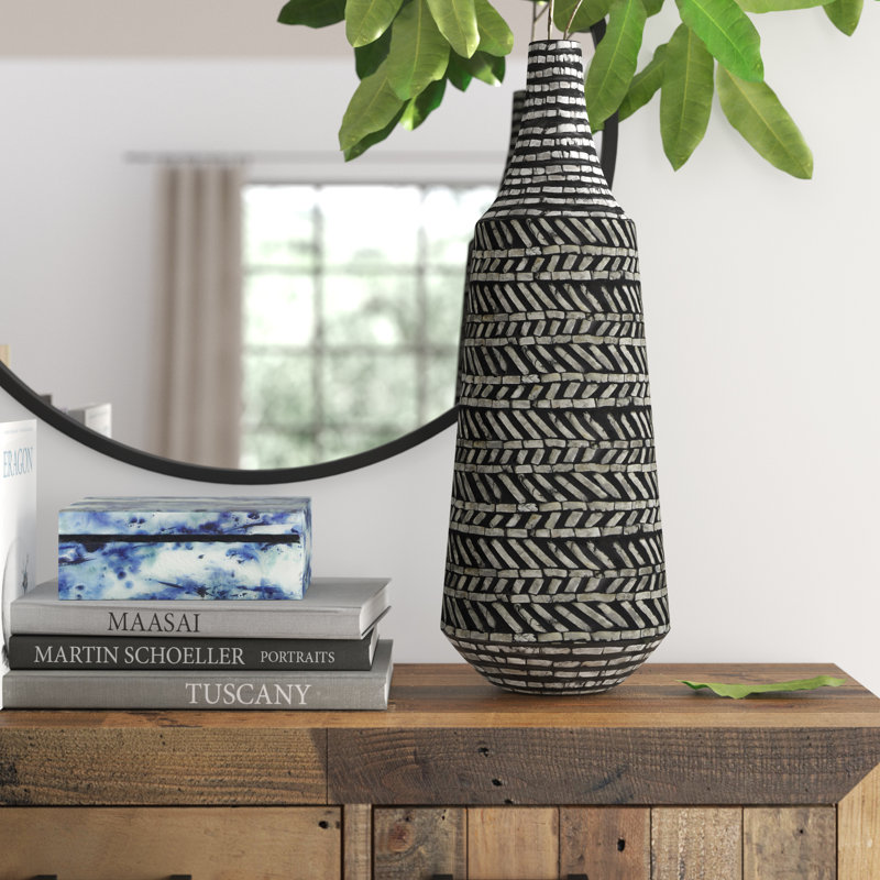 Vase de table en bois massif Craig, H 28 po x l 10 po x P 10 po