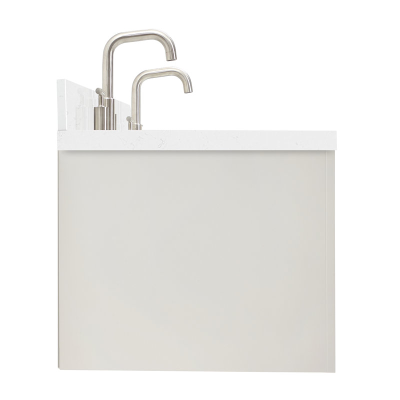 Macmullin 72.25'' W Double Vanity, White, 60"