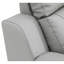 Fauteuil inclinable en cuir gris avec soutien lombaire et chaise rembourrée à blocs souples - 40,23 po Hauteur du ressort sinueux 8