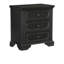 Table de chevet pour chambre à coucher avec 3 tiroirs de style rustique, anthracite et tiroirs